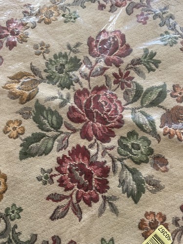 Belgium Tapestry Table Runner 19"x19" New Reversible Floral Cotton - Picture 7 of 10