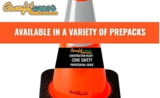 COMFITWEAR  Orange Traffic Cones (6" 3M )Reflective Collars Construction Safety