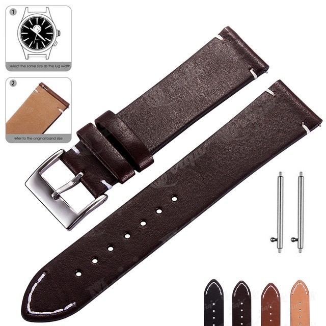 Fossil Watch Replacement Strap For Ch2564 Black Genuine Leather With Pins For Sale Online Ebay