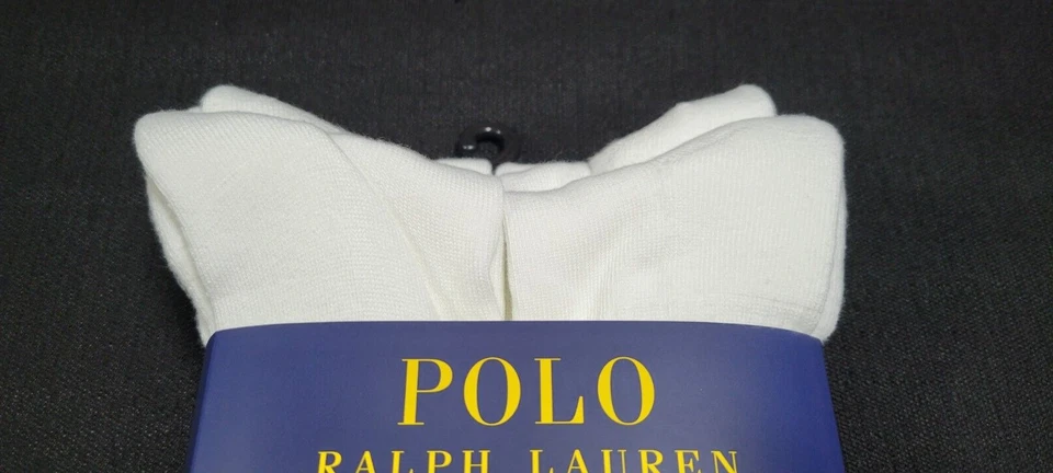 Polo Para Hombres Ralph Lauren 6 Pares Calcetines Clásicos Deportivos Acolchados Talla 6-12.5 Foto 4 de 4