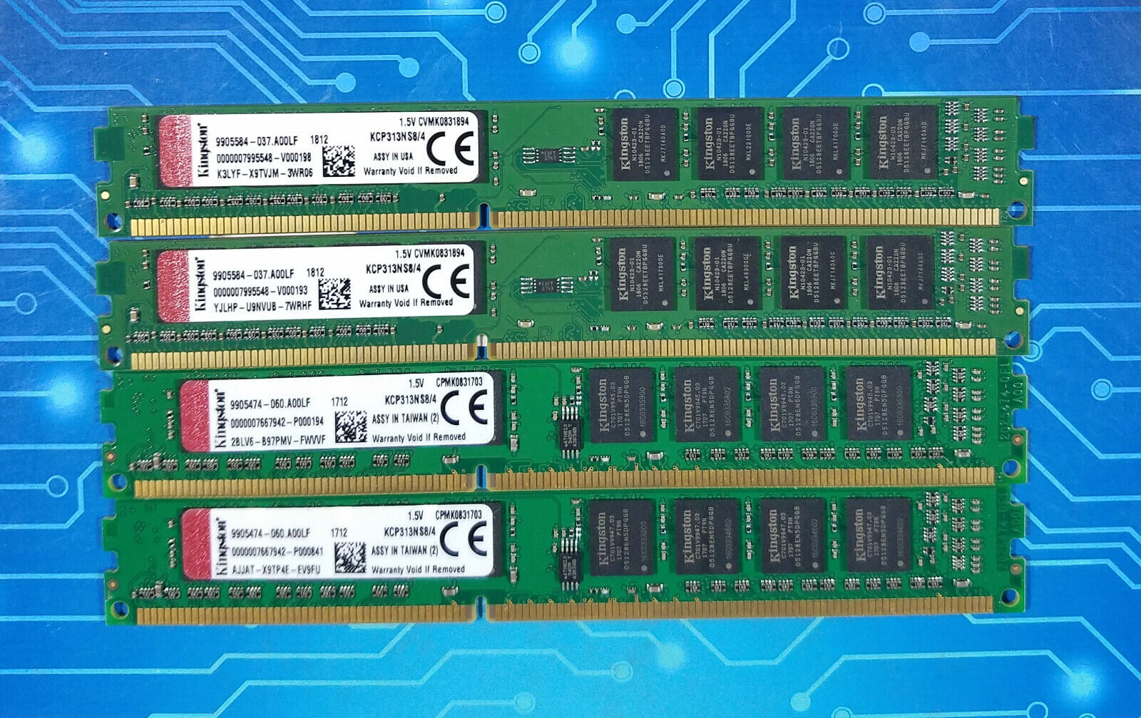 16GB 4x4GB PC3-10600u DDR3-1333MHz KCP31 shipfree Non-ECC Max 77% OFF Kingston 1Rx8