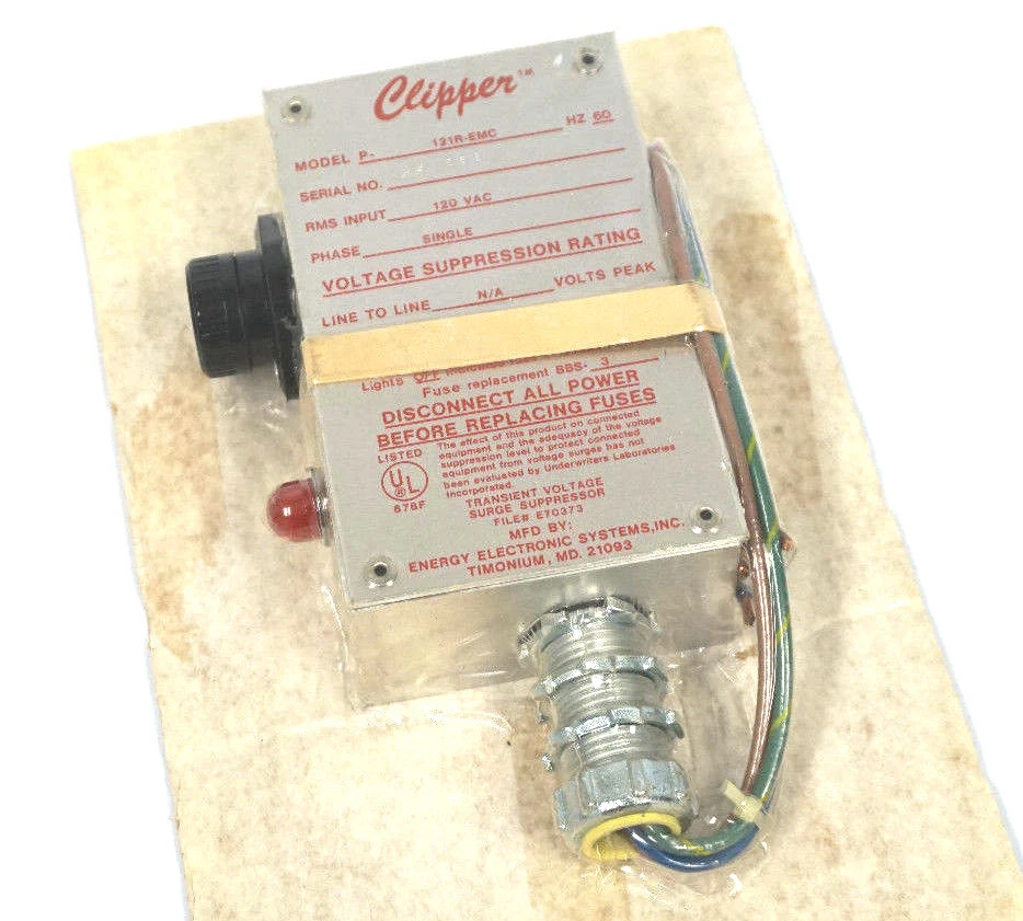 NEW CLIPPER P-121R-EMC SURGE SUPPRESSOR P121REMC - Image 3 of 3
