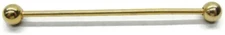 Vintage Gold Tone Screw End Round Ball Neck Tie Collar Bar