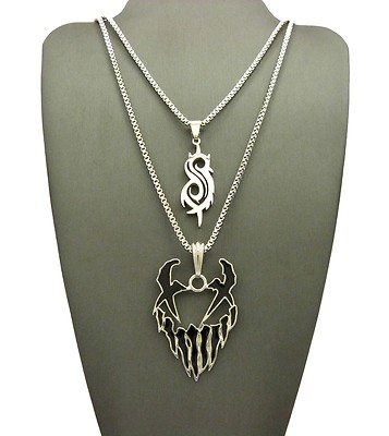 NEW SLIPKNOT & MUSHROOMHEAD PENDANT & BOX CHAINS HIP HOP NECKLACE SET - RC2015