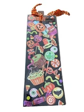 Papyrus Halloween Wine Bottle Gift Bag Glittered Candy Pumpkin Ghost Cat Bat