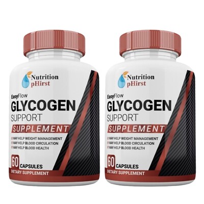 EasyFlow Glycogen Support Pills, Easy Flow Capsules Blood Support (2 Pack) USA