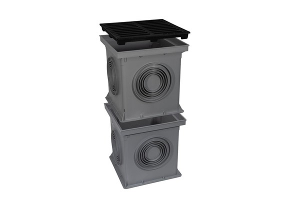 Marley Einlaufschacht + Schacht Ohne Boden + Gussrost 300X300Mm Hofablauf Ablauf-image