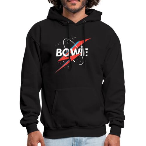 David Bowie Lettering Starry Sky With Lightning Men's Hoodie - 第 1/3 張圖片