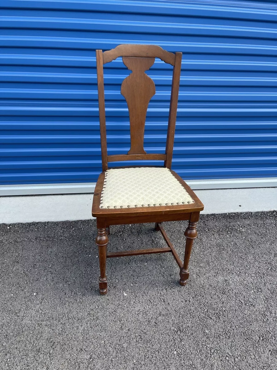 antique wood chair T back single straight chair vgc rare eBay