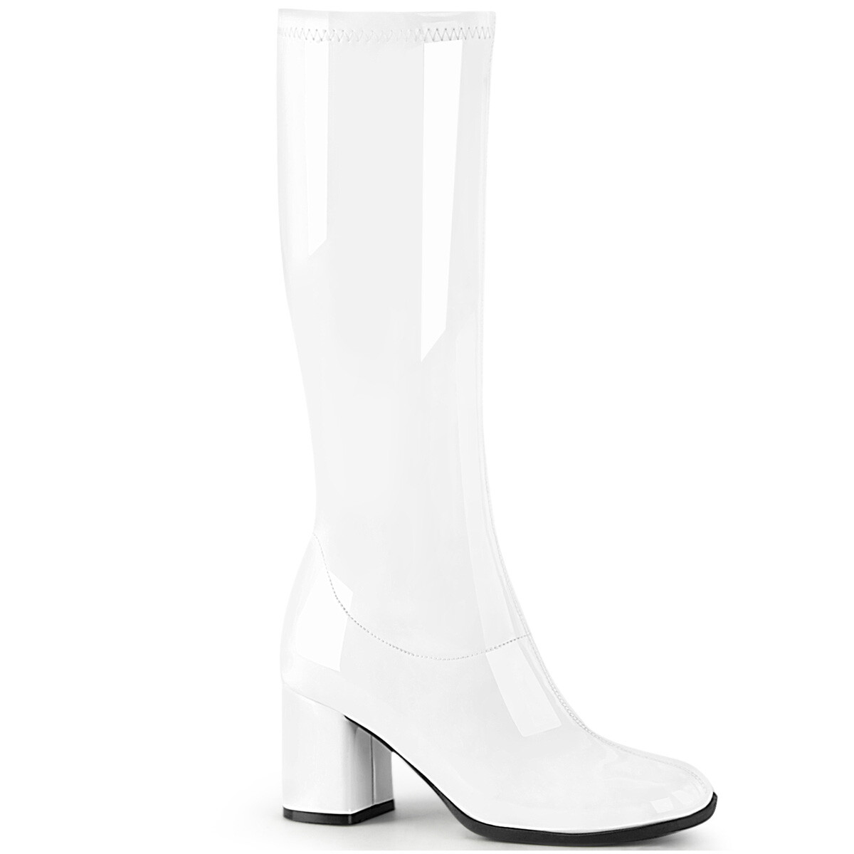 white patent knee costume gogo boot | eBay