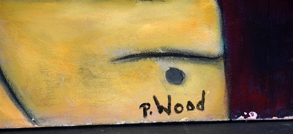 Эрнест Хемингуэй портрет искусства аутсайдер самоучка Питер Вуд подпись - Изображение 3 из 4