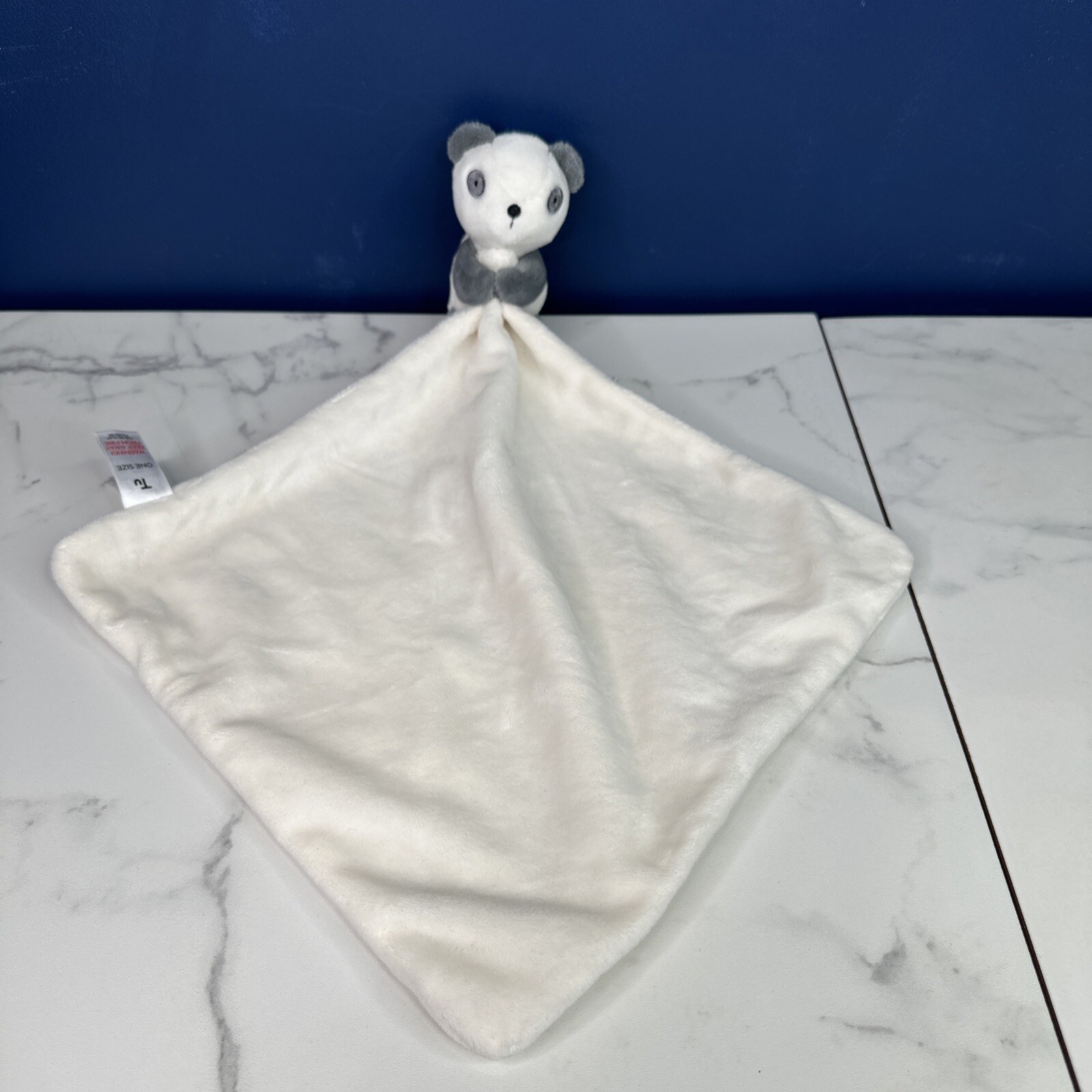 TU Sainsburys Panda Bear Comforter Soft Toy Teddy cream Bear Comfort Blankie