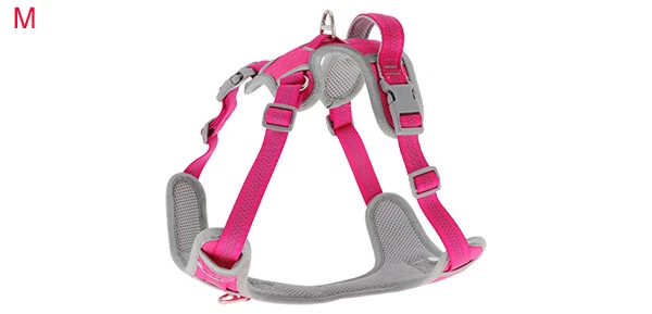 Dog Harness Reflective Adjustable Dog Vest Harness for Small Dogs Rose Red
