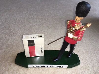 guards cigarettes SCARCE C1960s VINTAGE GUARDS FINE RICH VIRGINIA CIGARETTES ADV FIGURE&ORIG  BOX