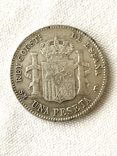 1 Peseta Alfonso XXIII 1900 moneda de plata - Imagen 2 de 2