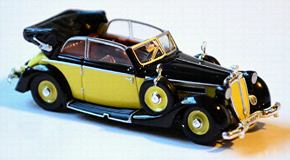 Horch 930V Cabriolet 1939 Yellow + Black 1:87 Busch 9838852 - Image 3 of 4