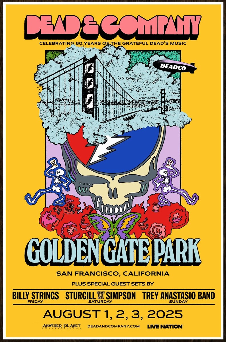 DEAD & COMPANY 60th Years 2025 Ltd Ed RARE Poster BILLY STRINGS