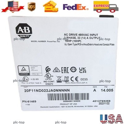 Allen Bradley 20F11ND022JA0NNNNN PowerFlex 753 AC Drive 20F11ND022JA0NNNNN