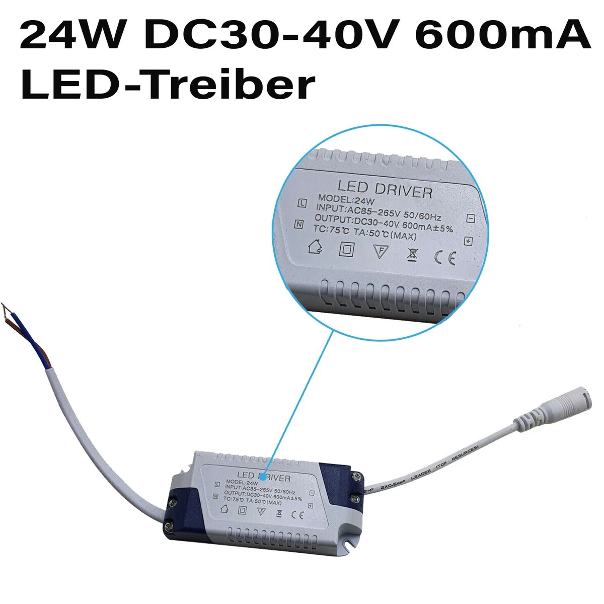 LED Trafo 15 Watt 12V DC Transformator Netzteil Driver 12 Volt 15W