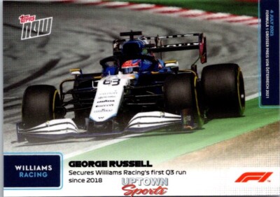 2021 Topps Now Formula 1 F1 George Russell First Williams Racing Q3 Run #028 F1