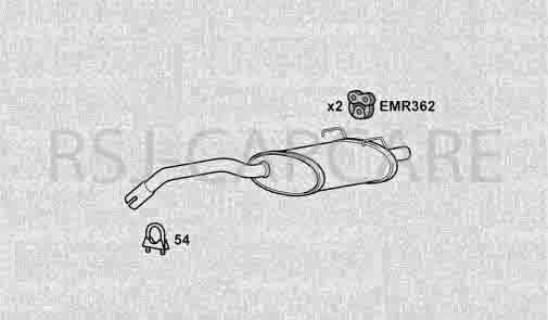 Klarius FT853H Exhaust Rear Box 500 1.4 NON SPORT 08-