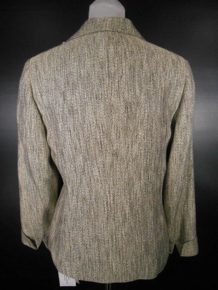 NEW Beautiful Woman's Size 8 Jones New York Sparkling Silver Lined Blazer Jacket - Image 4 of 4