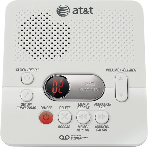 AT&T 1740 Digital Answering Machine System 60 Minutes Recording Time/Date Stamp - Picture 2 of 2