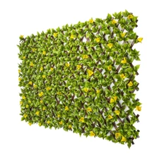 naturae decor Expandable Pvc Trellis Hedges 36 in. X 72 in. Clematis Artificial