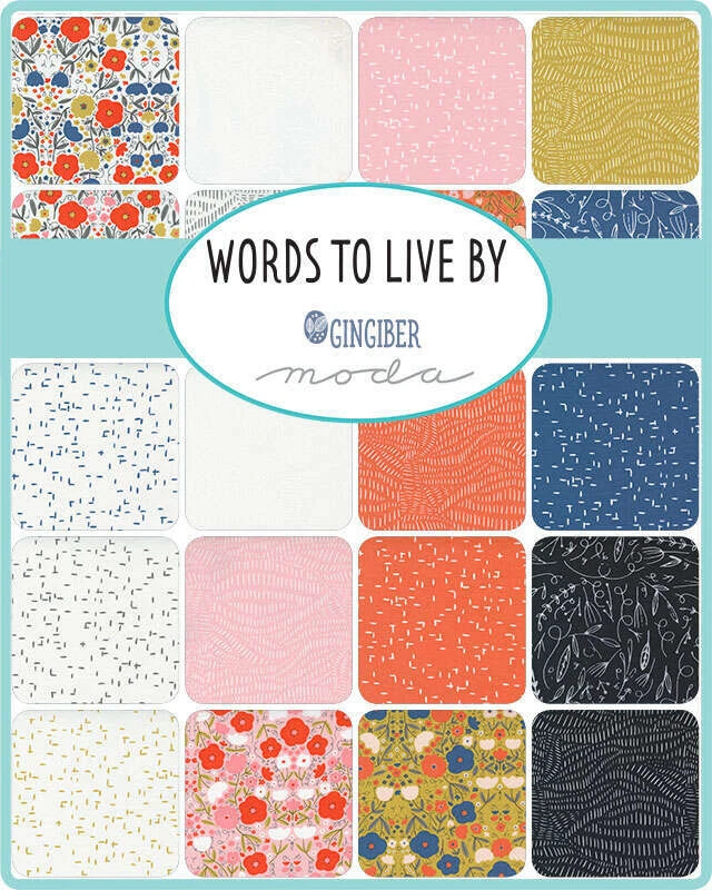 Moda WORDS TO LIVE BY 21 Fat Eighth Bundle 48320F8 Quilt Fabric - Gingiber - Image 2 of 2