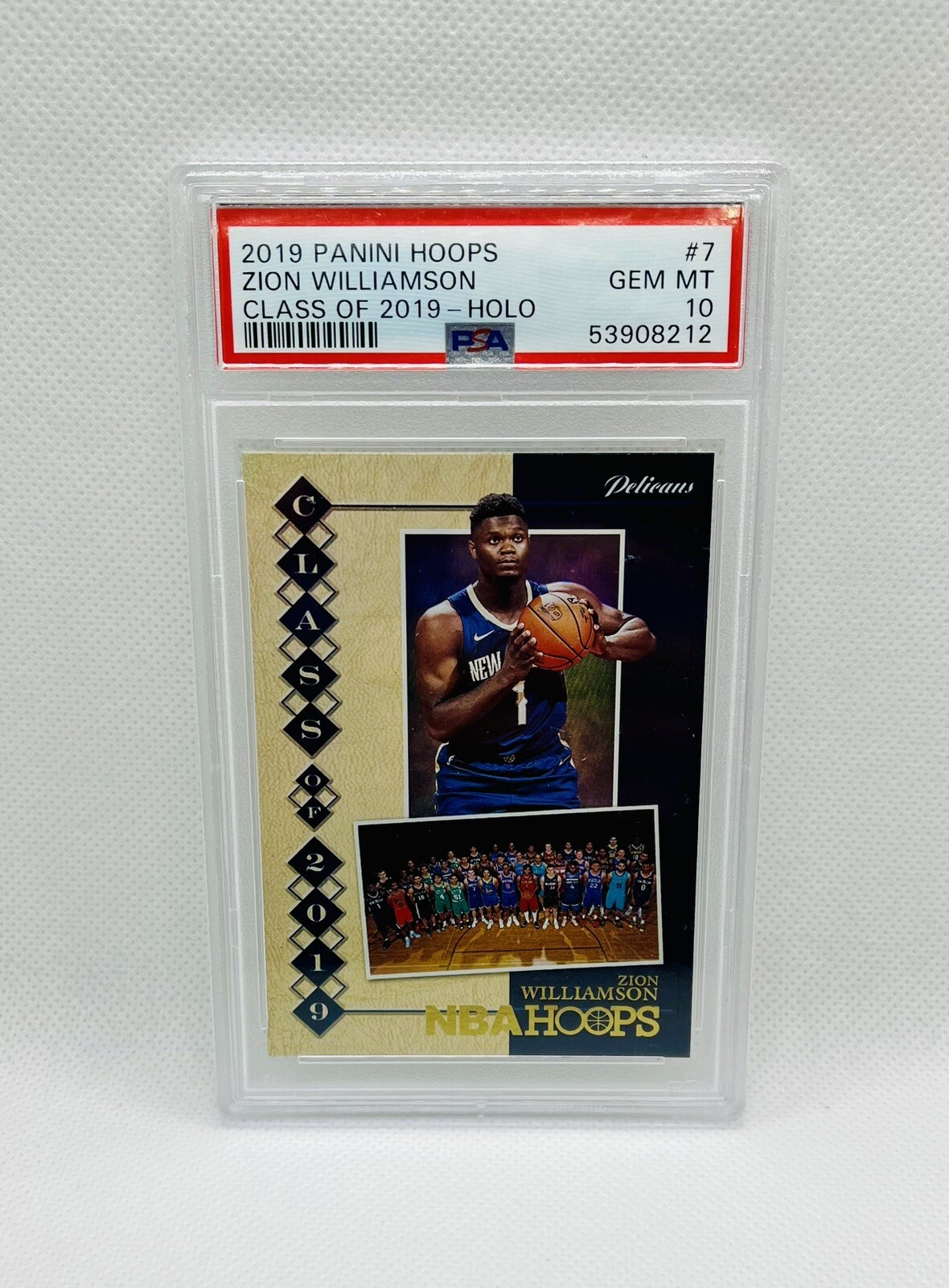 2019 Panini Hoops Zion Williamson RC Class Of 2019 Holo PSA 10 Pelicans