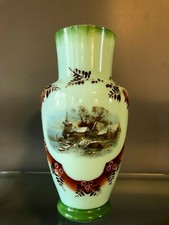 Victorian Hand Painted Bristol Glass Vase