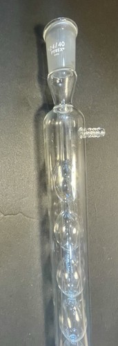 Pyrex Glass 8 Bulb 500mm Jacket Allihn Condenser 24/40 Vacuum Distillation