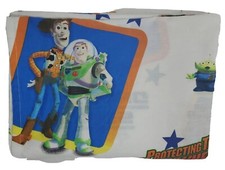 Disney Pixar Toy Story Heroes in Training Twin Flat Bed Sheet Only Buzz Woody