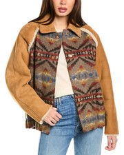 Sandro Shearling-trim Coat Women's