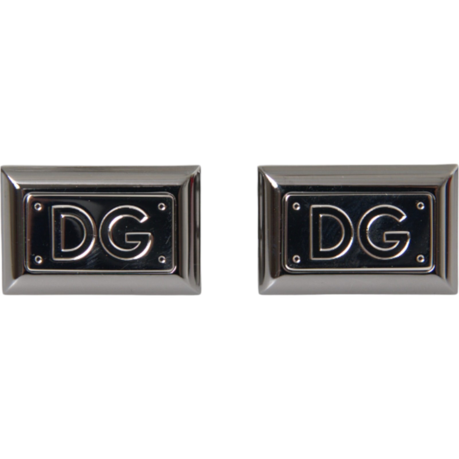 Запонки DOLCE - GABBANA Посеребренные Металлические латунные с логотипом DG Аксессуар-булавка 270 долларов США 28990₽