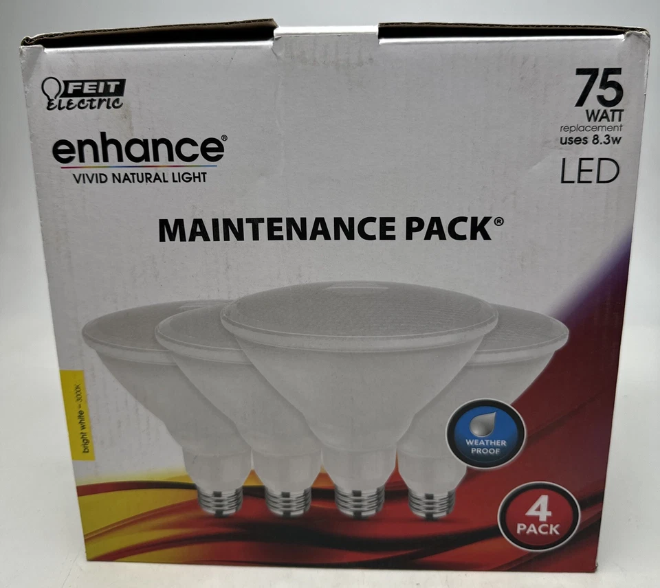 Feit Electric PAR38930CA4PK 8.3W 3000K 750 Lumens PAR38 LED Reflector Light - Image 2 of 4