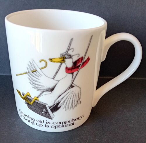 Goose On A Swing Growing Old is Compulsory Mug Simon Drew Gallery Devon