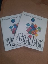 MICROSOFT VISUAL BASIC 3.0 PROFESSIONAL FEATURES BOOK 1 2 VINTAGE PROGRAMMING