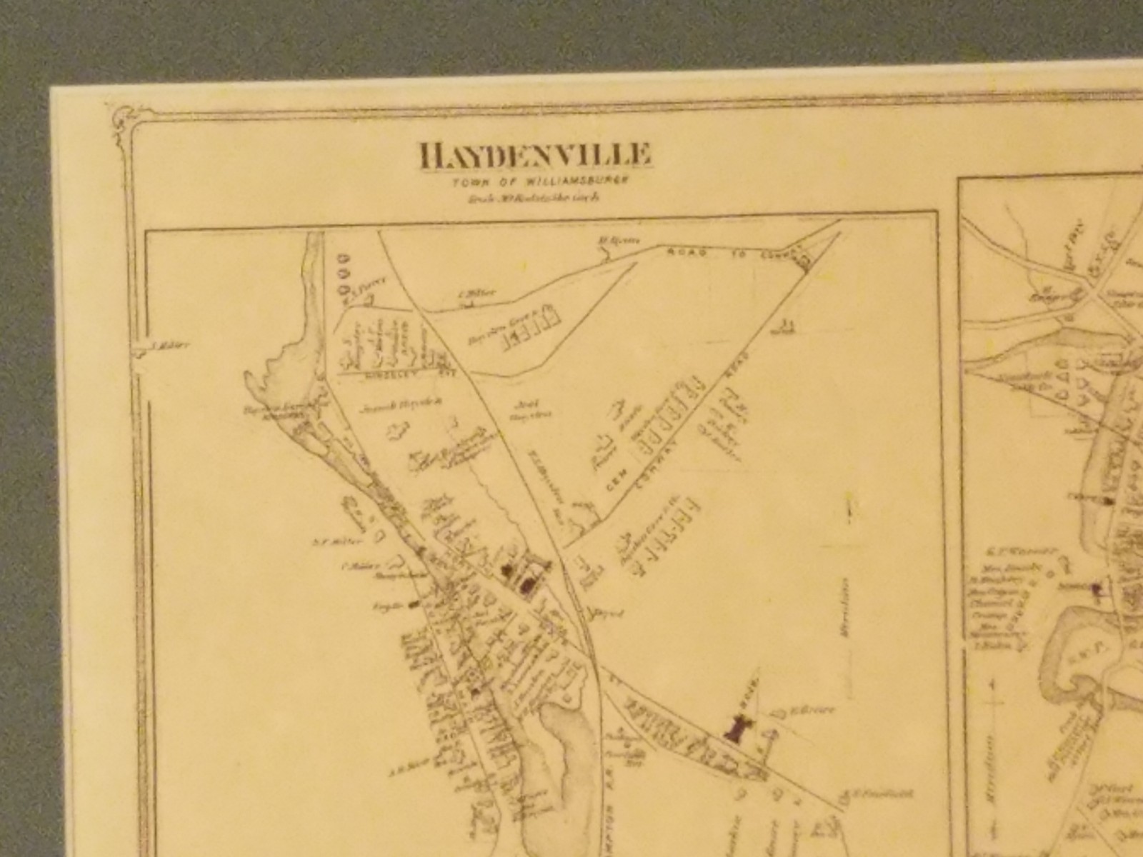 Antique Matted 1873 Map of Haydenville & Leeds Williamsburgh Massachusetts MA eBay