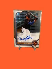 WILLY FANAS 2022 BOWMAN CHROME METS ROOKIE ON CARD AUTOGRAPH AUTO