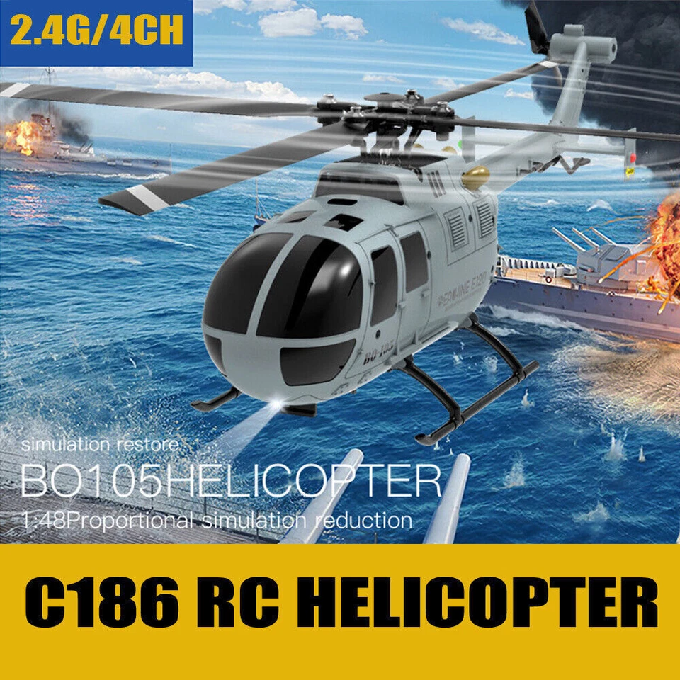 C186 2.4G 4CH RC Helicopter 6Axis Wlectronic Gyroscoop Stabilization Plane Drone - Image 2 of 4