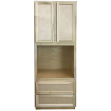 8' Single Oven Kitchen Cabinet  Unfinished Poplar  Shaker Style  33"