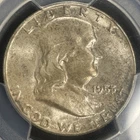 1953 Franklin Half Dollar PCGS MS64FBL Obv Die Clash FS-402