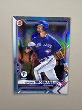 Jordan Groshans 2021 Bowman Chrome Prospects Aqua  Refractor Blue Jays I-3795