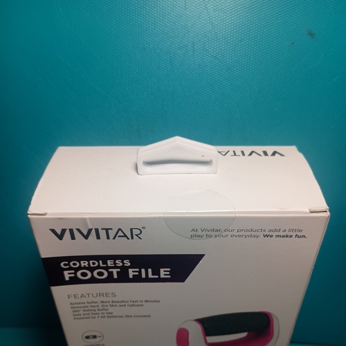 New In Box Vivitar Silky Smooth Cordless Foot File Green With Replacement Head - Picture 3 of 3