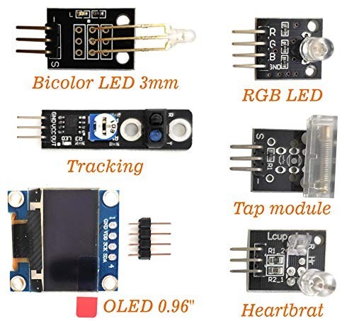 Electronics Arduino 38 in 1 Sensor Module Kit for Arduino & Raspberry Pi - DIY Electronics ...