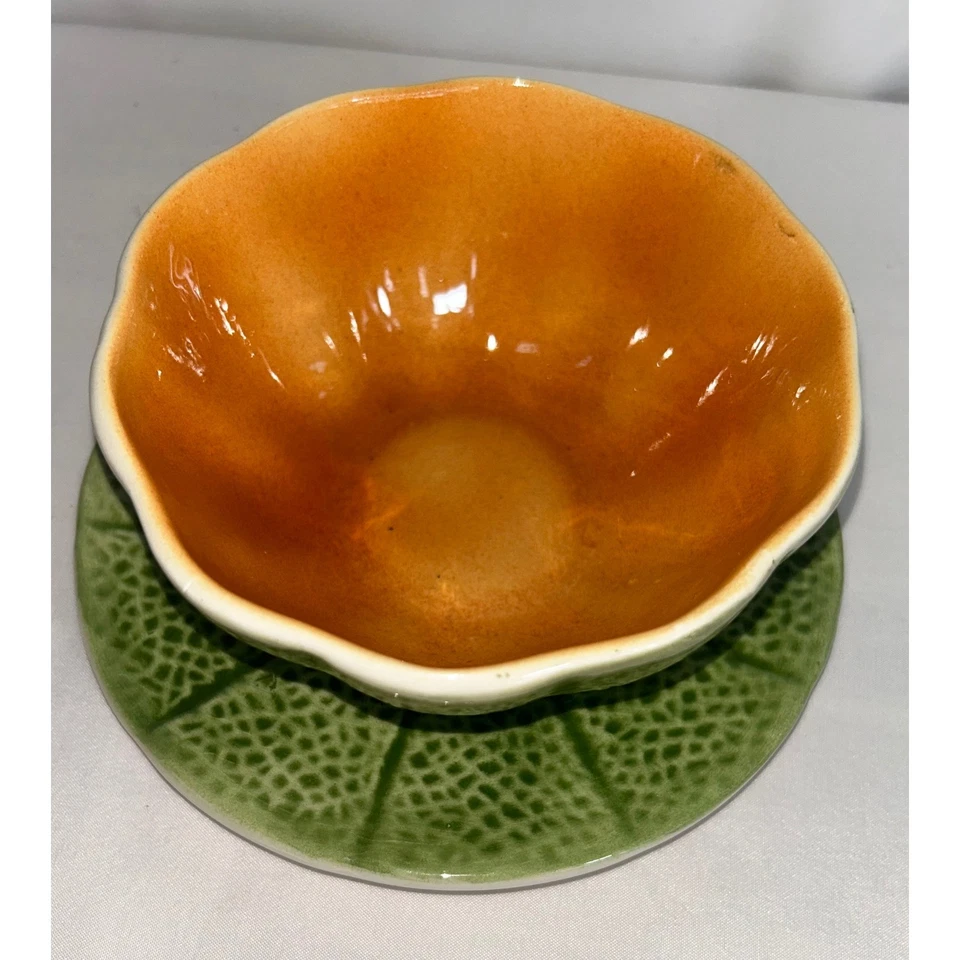 Vintage Knobler Japón cerámica mayólica arte cerámica fruteros y platillos 8 piezas Foto 4 de 4