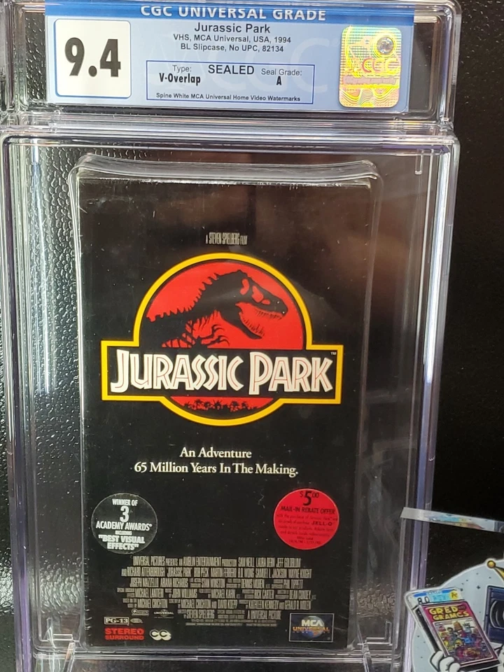 Jurassic Park (VHS-1994) MCA Home Video,  CGC Graded (9.4-A) MINTY 1st Release! - Image 2 of 4