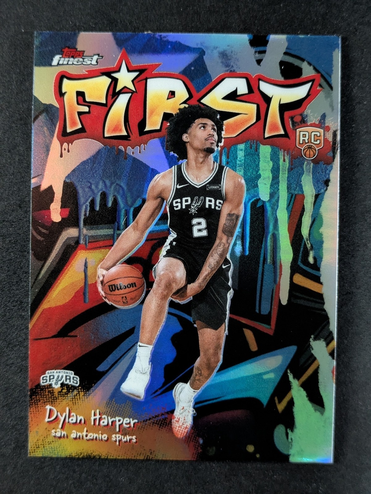 2025-26 Topps Finest DYLAN HARPER RC Refractor First San Antonio Spurs #F-2