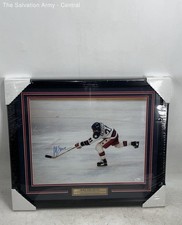 JSA 1980 United States National Team Mike Eruzione Signed Portrait Framed Photo